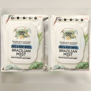 2pack PowerStick‎ for Her face & body brazilian mist aloe vera & vitamin E wipes